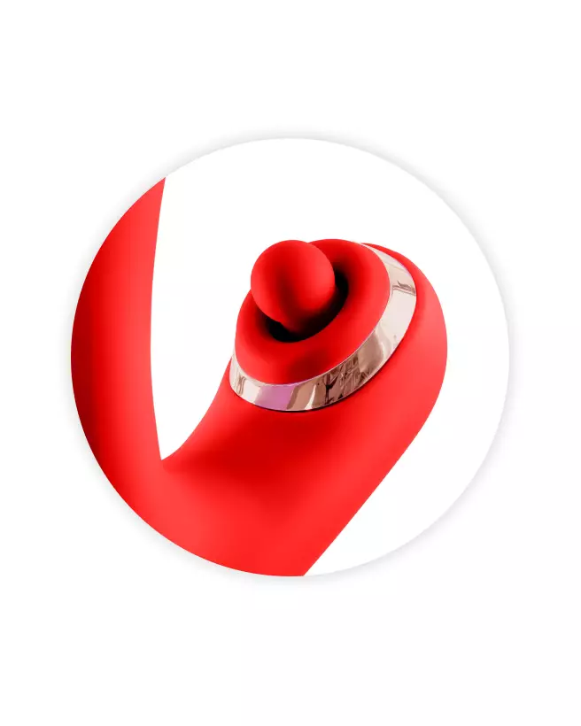Image du YOBA Joyfully Rouge, rabbit vibrant de luxe pour plaisir intense-3