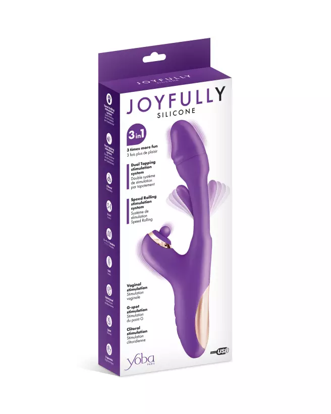 Image du YOBA Joyfully Violet, vibrator Rabbit de haute qualité pour plaisir maximal-2