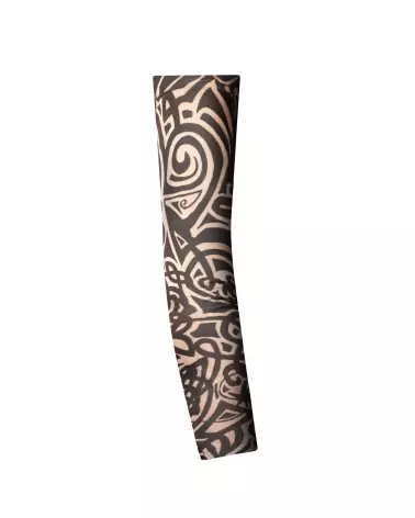 Manche tatouage T104 Obsessive design tribal noir beige-3