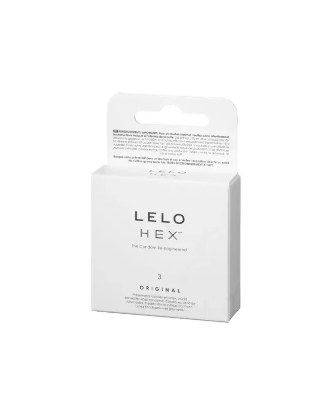 Image de préservatifs LELO HEX Original x3, technologie innovante et confort optimal-1