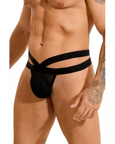 String en résille noir STG Paris Hollywood pour homme taille S/M-4