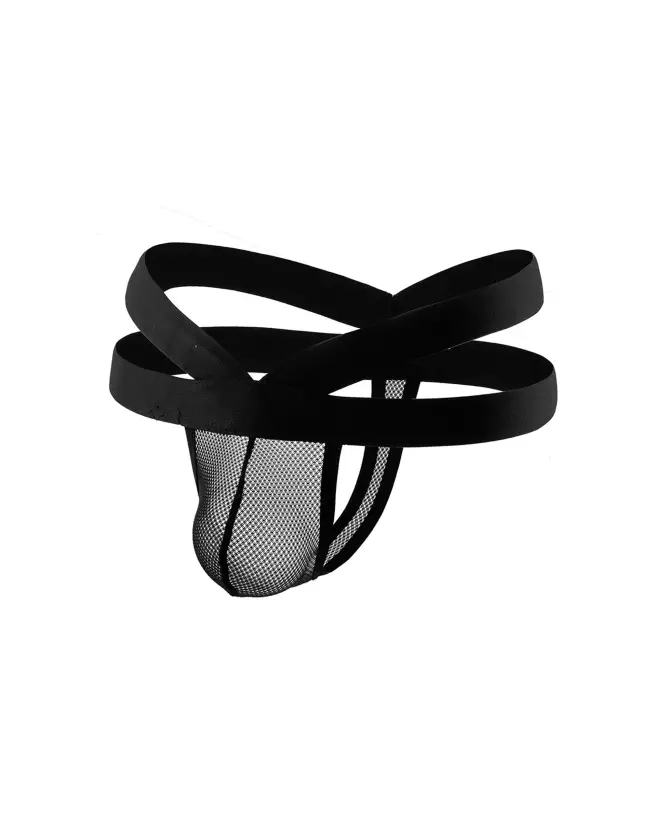 Image du String STG Homme Résille Noir L/XL de Paris Hollywood-6