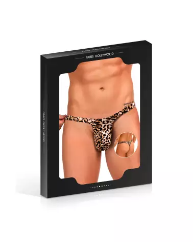 Image du String STG Homme Léopard S/M de Paris Hollywood, lingerie masculine élégante et confortable-2