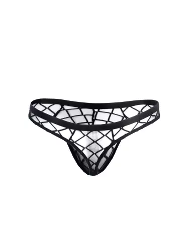 Photo du String STG Homme Quadri Noir S/M de Paris Hollywood, sous-vêtement élégant et confortable-6
