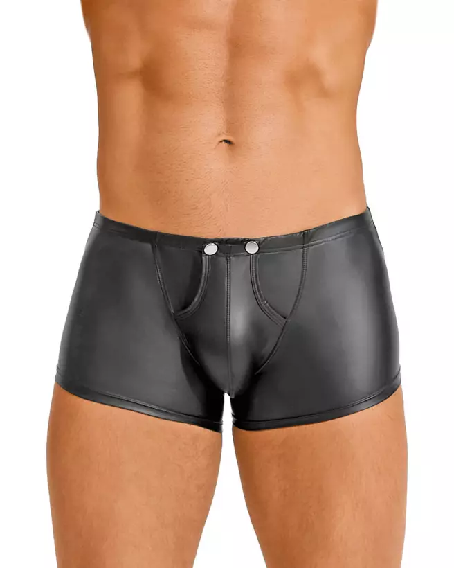 Boxer Homme Noir à Pressions Taille S/M Marque Paris Hollywood-1