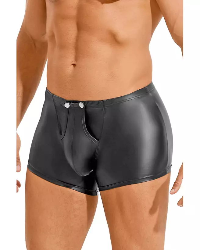 Boxer Homme Noir à Pressions Taille S/M Marque Paris Hollywood-4