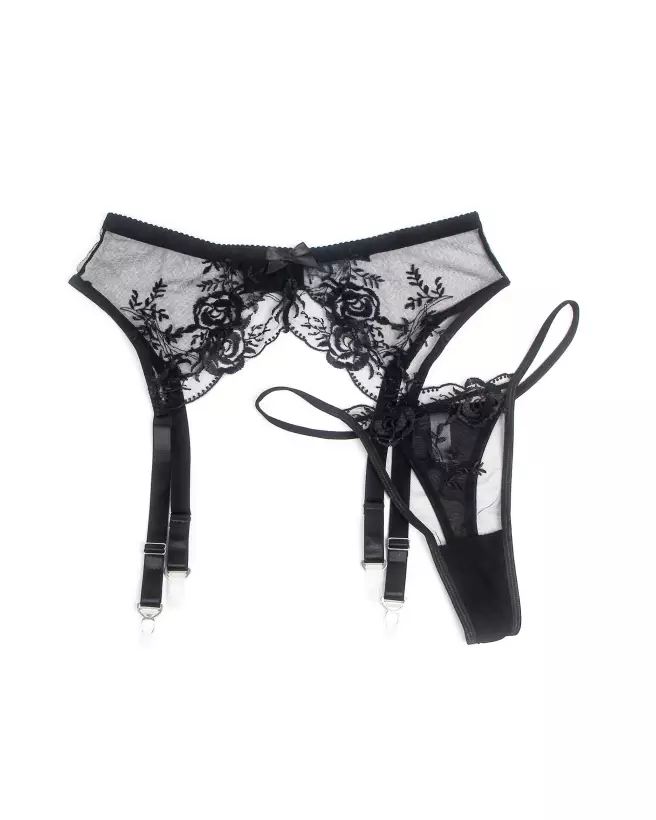 Porte-jarretelles noir Paris Hollywood taille L/XL élégant et confortable-5