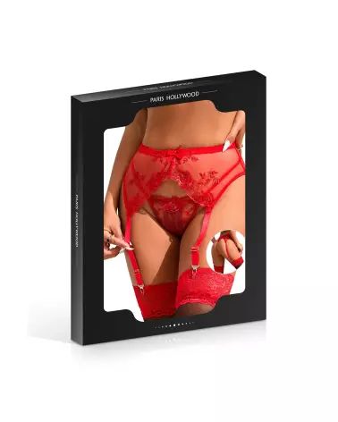 Porte-jarretelles rouge Paris Hollywood taille L/XL pour élégance et confort-2