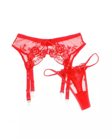 Porte-jarretelles rouge Paris Hollywood taille L/XL pour élégance et confort-5