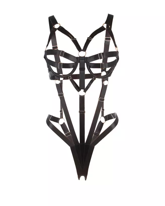 Body ajustable noir Paris Hollywood, lingerie taille universelle élégante-5