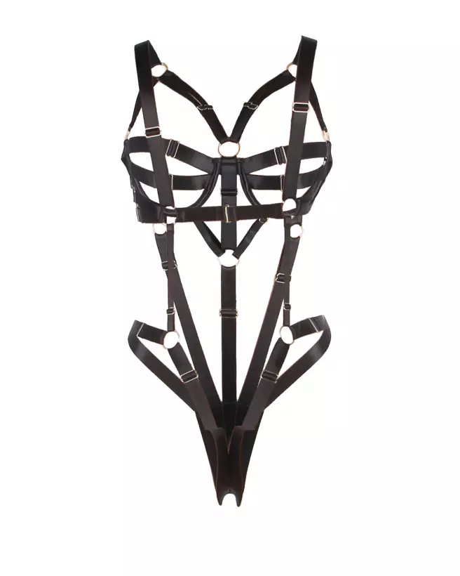 Body ajustable noir Paris Hollywood, lingerie taille universelle élégante-6