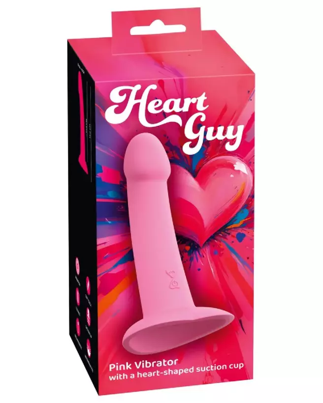 Heart Guy Pink Vibrator de You2Toys avec lubrifiant naturel bio pour plaisir optimal-1
