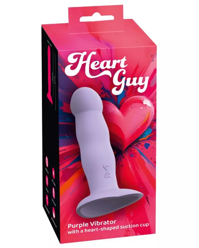 Heart Guy Purple Vibrator de You2Toys en couleur pourpre, sextoy élégant et performant-1