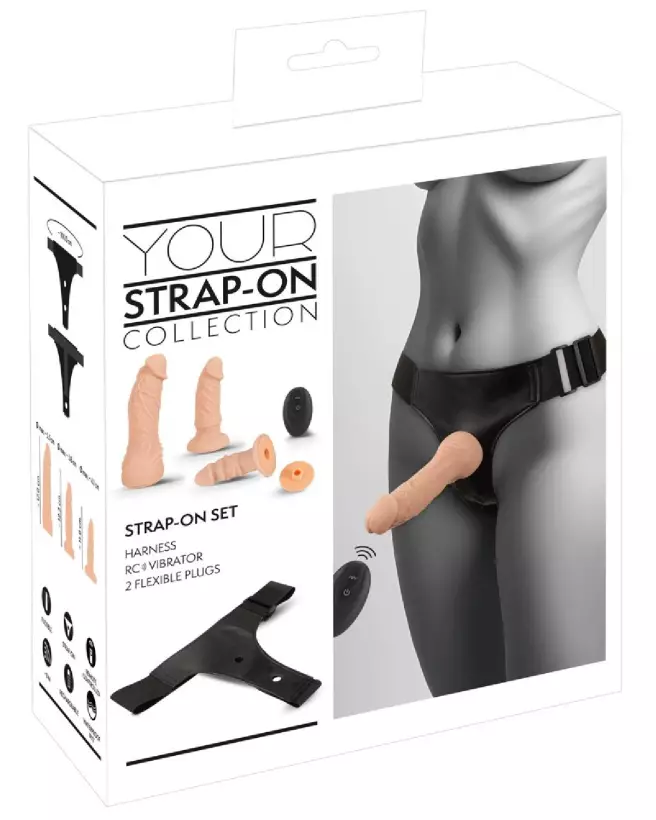 Strap-On Set RC Vibe 2 Dildos de You2Toys pour plaisir partagé et double pénétration-1