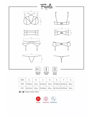 Photo de l'ensemble Frivolla 4 pièces noir par Obsessive, lingerie élégante et séduisante-7