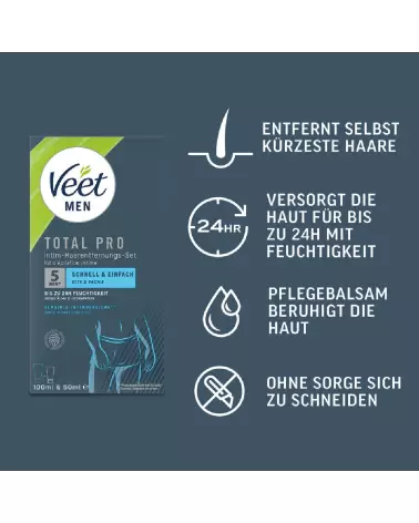 Image du kit d'épilation Veet Men pour une peau lisse et sans poils-5