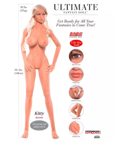 Photo de la poupée ultra réaliste Ultimate Fantasy Dolls Kitty avec finitions détaillées et articulations ajustables-1