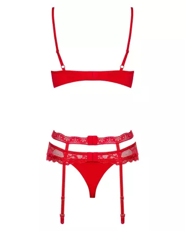 Ensemble Heartina rouge Obsessive, lingerie élégante et séduisante-6