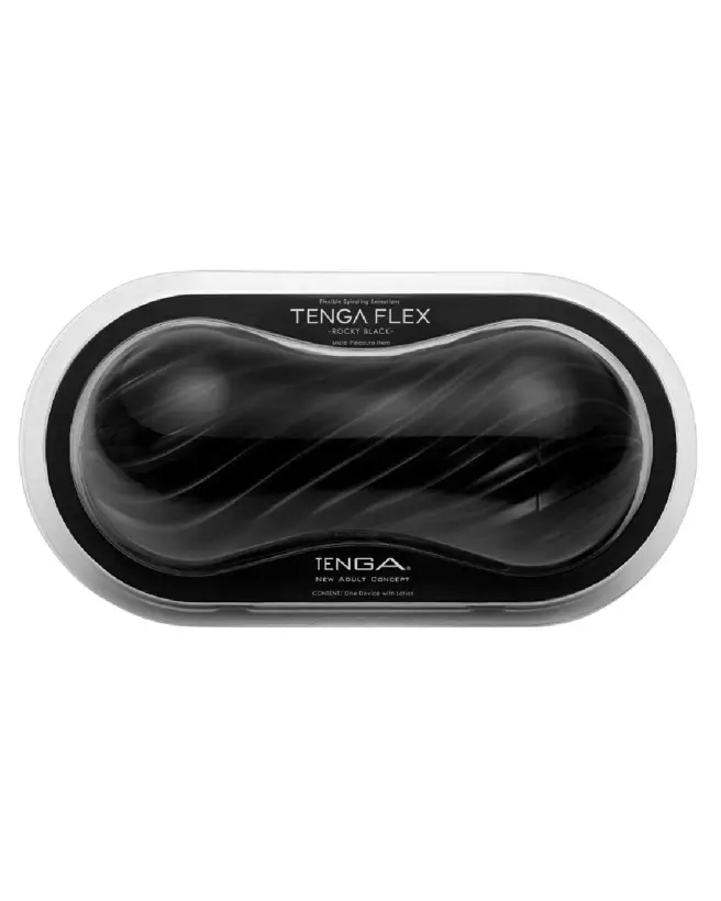 Image du Masturbateur TENGA Flex Rocky Black, design innovant et ergonomique pour une stimulation maximale-1