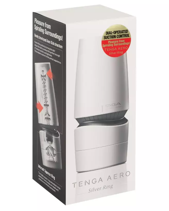 Image du Tenga Aero Silver Ring, masturbateur ajustable de TENGA-1