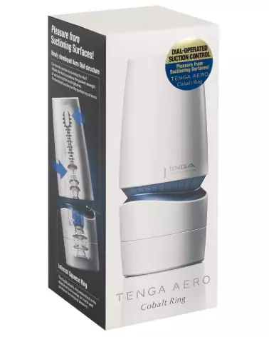 Image du Tenga Aero Cobalt Ring, masturbateur innovant de TENGA-1