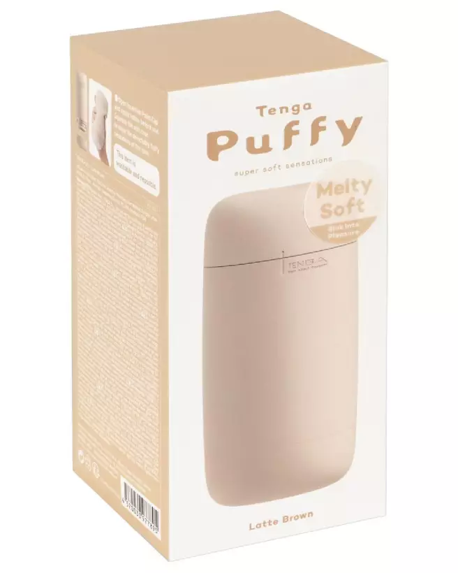 Image du masturbateur Tenga Puffy Latte Brown, produit ergonomique et discret-1