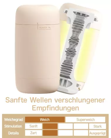 Image du masturbateur Tenga Puffy Latte Brown, produit ergonomique et discret-2