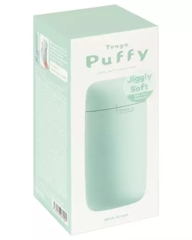Image du masturbateur Tenga Puffy Mint Green, design ergonomique et couleur menthe-1