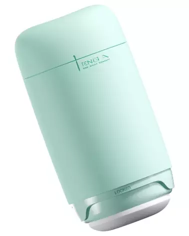 Image du masturbateur Tenga Puffy Mint Green, design ergonomique et couleur menthe-5