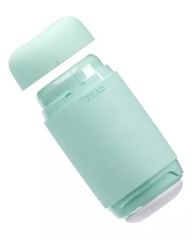 Image du masturbateur Tenga Puffy Mint Green, design ergonomique et couleur menthe-6