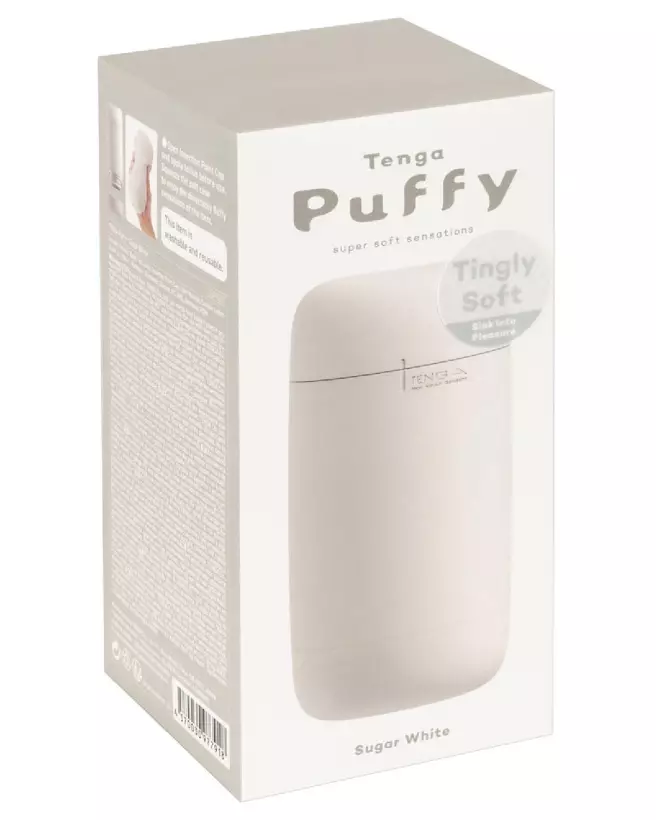 Image du masturbateur Tenga Puffy Sugar White, sextoy masculin discret et ergonomique-1