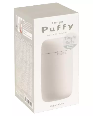 Image du masturbateur Tenga Puffy Sugar White, sextoy masculin discret et ergonomique-1