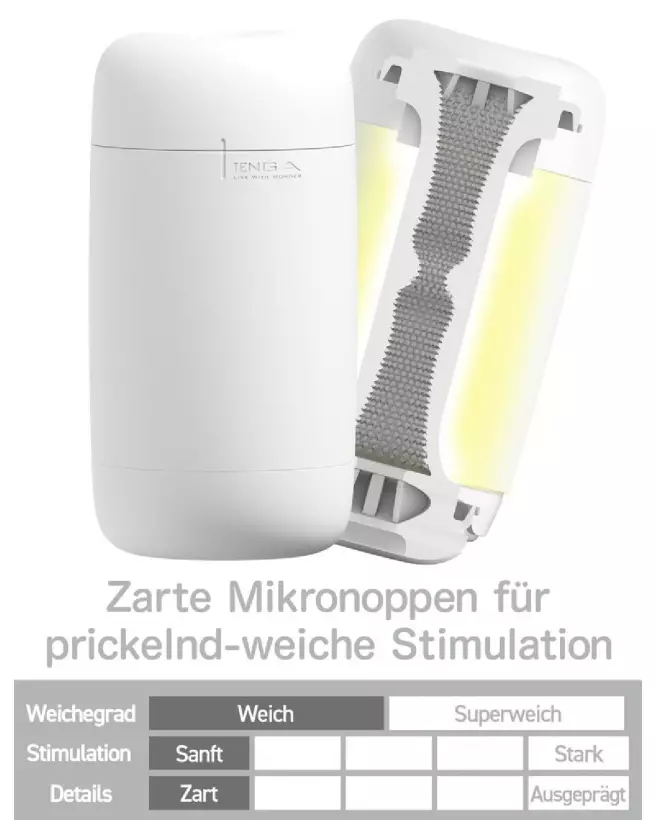 Image du masturbateur Tenga Puffy Sugar White, sextoy masculin discret et ergonomique-2