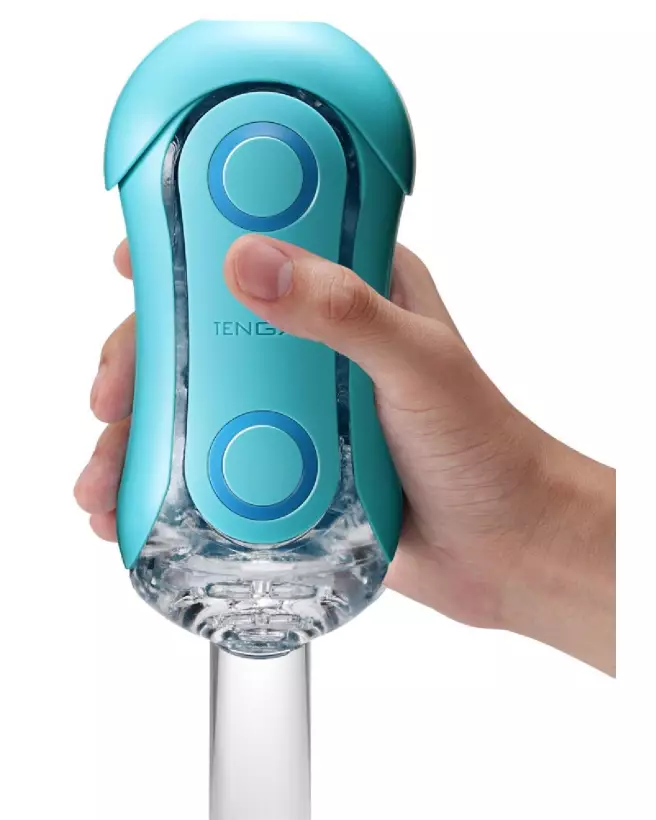 Image du masturbateur Tenga Flip Orb Ocean Blue, design innovant et ergonomique-6