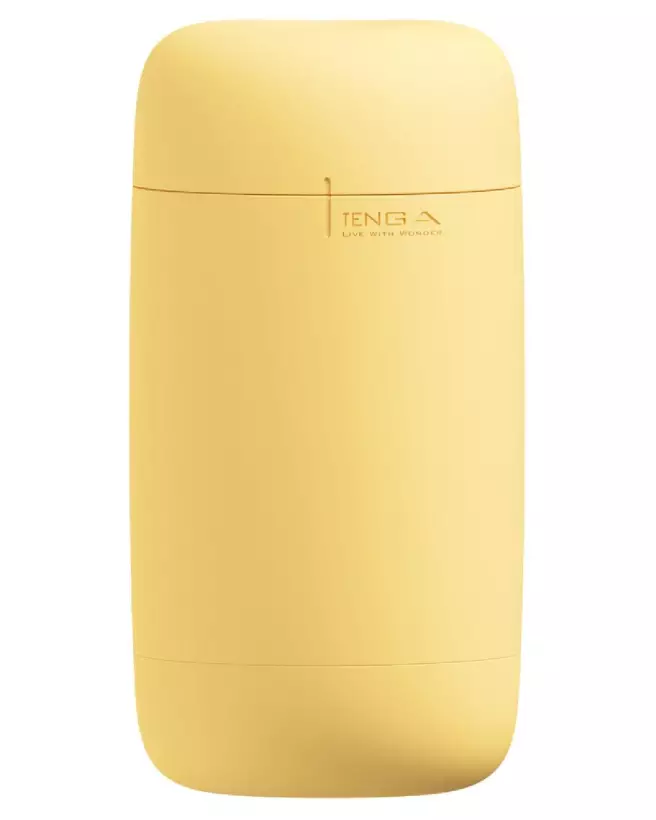 Image du masturbateur TENGA Puffy Custard Yellow, design ergonomique et matériau de haute qualité-4