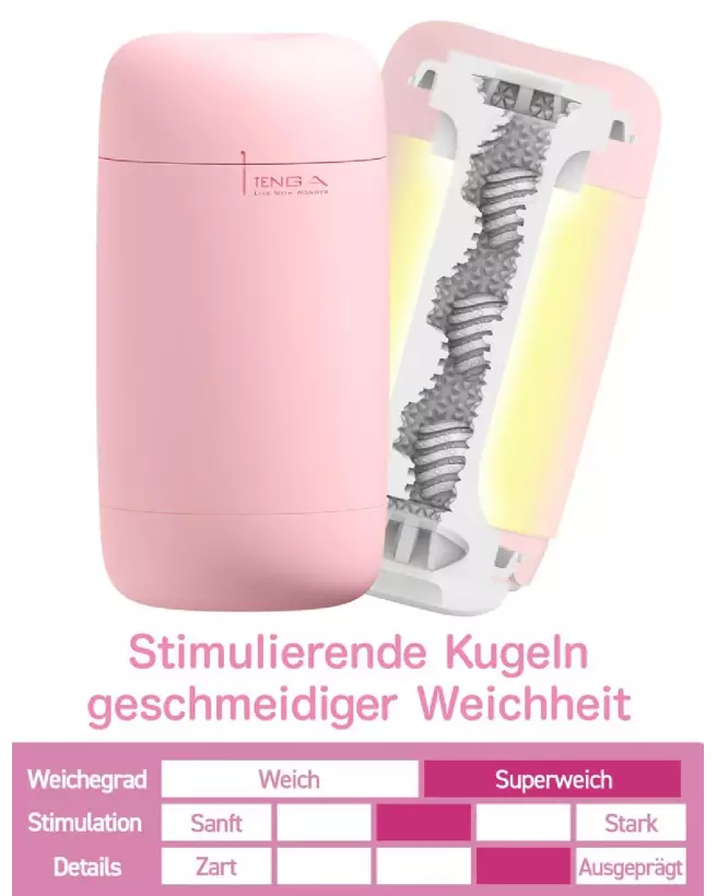 Image du Masturbateur TENGA Puffy Strawberry Pink - Confort et Design Élégant-2