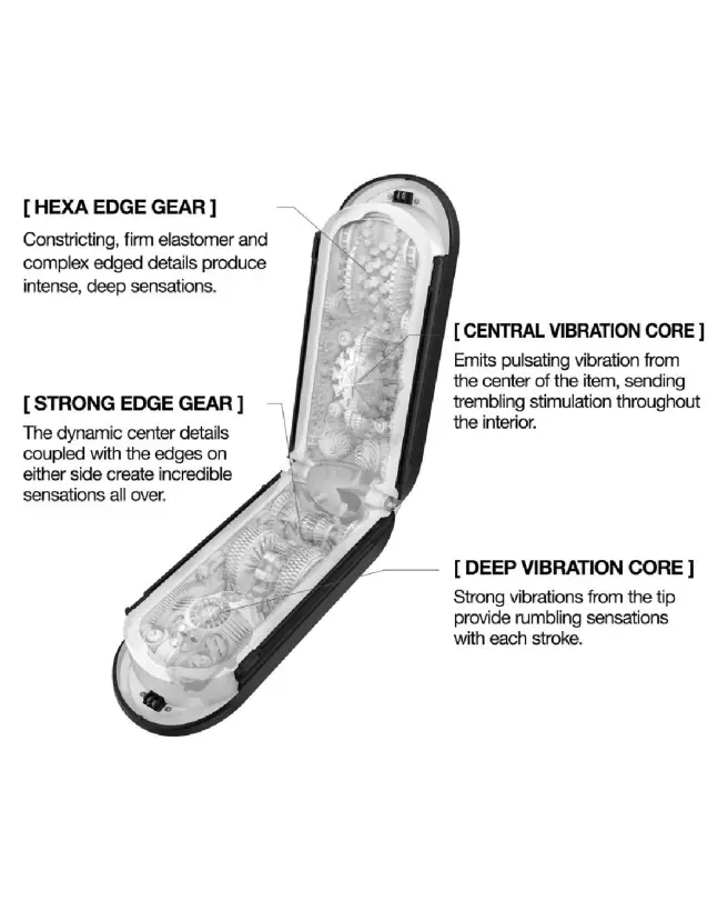 Image du Flip Zero Gravity Black Electr de TENGA, masturbateur haut de gamme-6