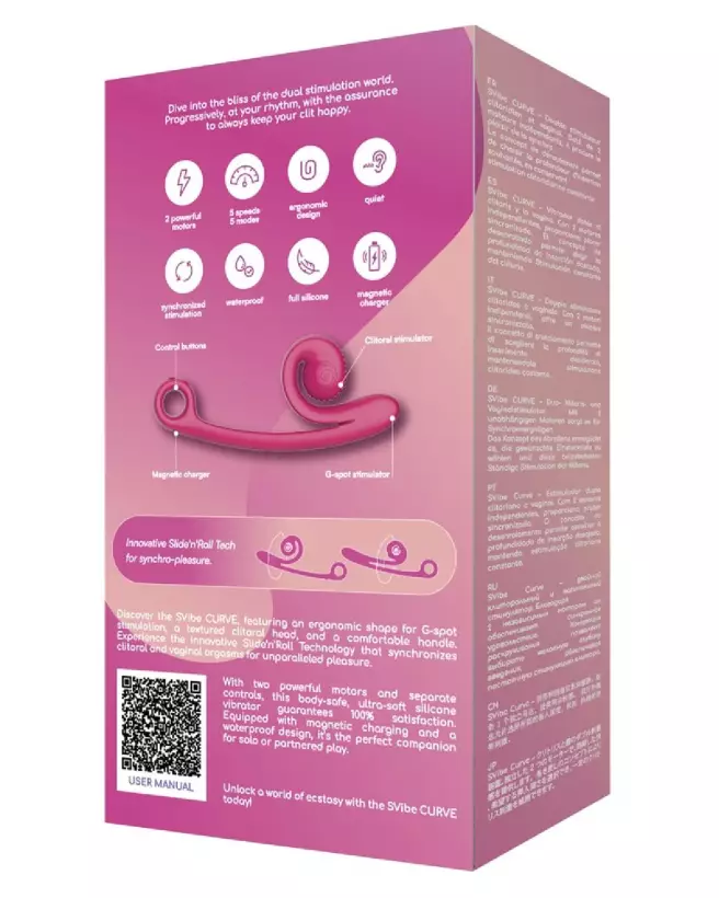 SVibe Curve Pink Rabbit Vibrator for Intense Pleasure and Stimulation-6