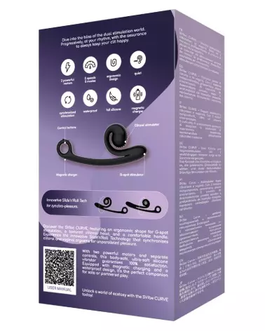Image du SVibe Curve Black, vibrateur Rabbit ergonomique pour plaisir intense-5