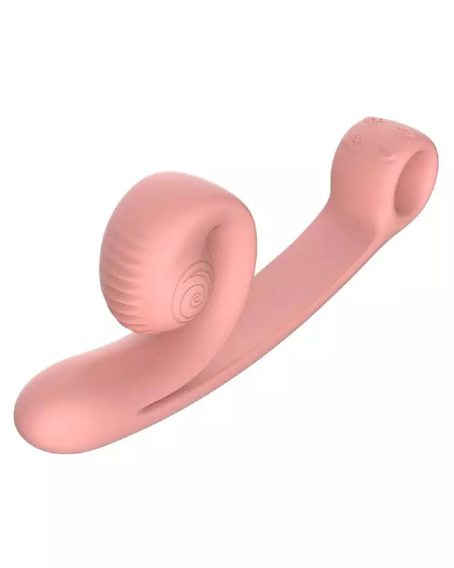Image du vibromasseur SVibe Curve Peachy Pink, rabbit stimulant clitoridien en rose pêche-4
