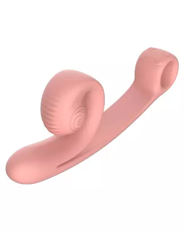 Image du vibromasseur SVibe Curve Peachy Pink, rabbit stimulant clitoridien en rose pêche-4