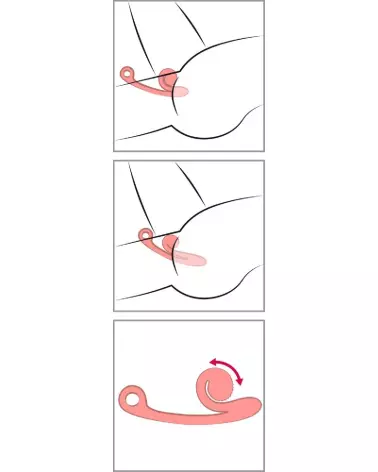 Image du vibromasseur SVibe Curve Peachy Pink, rabbit stimulant clitoridien en rose pêche-5
