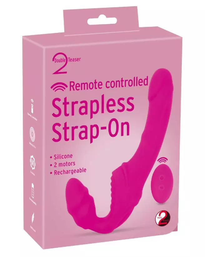 Image du Strapless Strap-On, gode ceinture sans harnais vibrant, en silicone premium-1