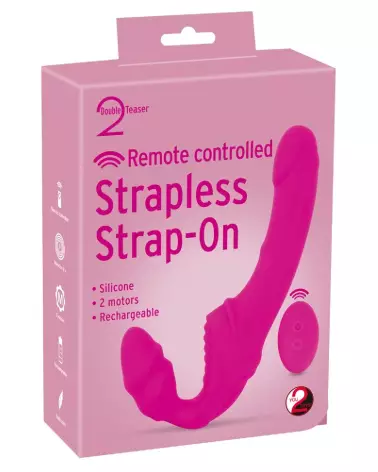 Image du Strapless Strap-On, gode ceinture sans harnais vibrant, en silicone premium-1