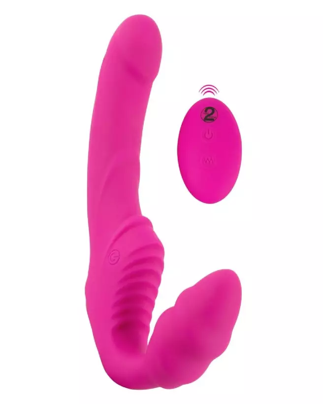 Image du Strapless Strap-On, gode ceinture sans harnais vibrant, en silicone premium-2