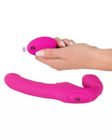 Image du Strapless Strap-On, gode ceinture sans harnais vibrant, en silicone premium-5