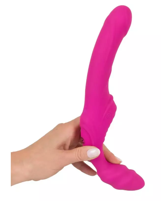 Image du Strapless Strap-On, gode ceinture sans harnais vibrant, en silicone premium-7