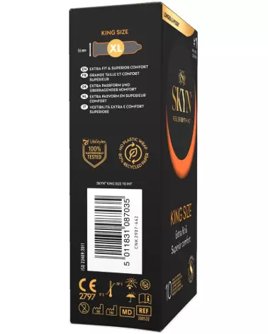 Image des préservatifs SKYN King Size sans latex pour sensibilité accrue et confort optimal-2