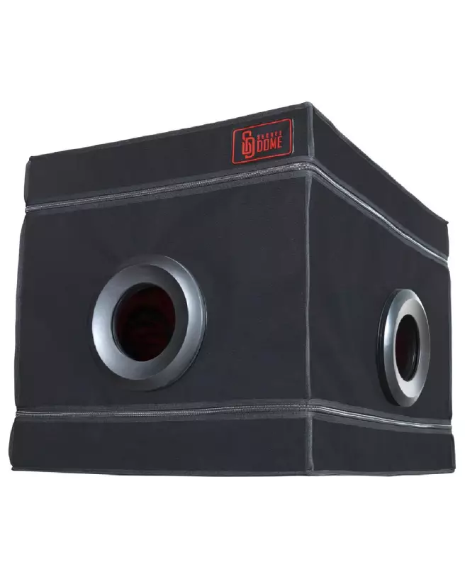 Niche Black&Red Secret Dome pour animaux, design moderne et élégant-3