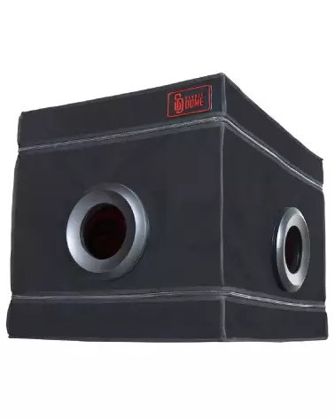 Niche Black&Red Secret Dome pour animaux, design moderne et élégant-3